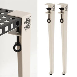 Patas de Mesa Desmontables para Exteriores, Soporte de Mesa de Metal, Soporte para Mesa de Comedor sin Perforación, Soporte Ajustable Tipo Abrazadera para Muebles