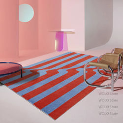 Alfombra nórdica para decoración de sala de estar, alfombra Vintage lavable Irregular, alfombras ligeras de lujo para dormitorio, alfombra suave y esponjosa para salón