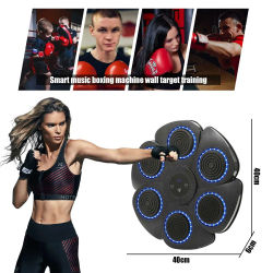 Saco de Boxeo Inteligente con Bluetooth, 9 Modos de Velocidad, Luz RGB, Contador Automático, Soporte de Pared, Máquina de Entrenamiento de Boxeo