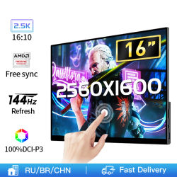 VCHANCE 16 ''2,5 K 144hz Monitor portátil pantalla táctil 2560x1600p 16:10 550nit pantalla de juegos para PC portátil teléfono interruptor PS5 Xbox