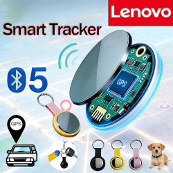 Nuevo Rastreador GPS Inteligente Bluetooth de Lenovo, Dispositivo Antipérdida con Recordatorio, Localizador para Personas Mayores, Niños, Bolsos, Compatible con AirTag, Apple y Android