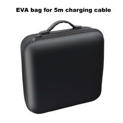 Bolsa de cable de carga de vehículo eléctrico portátil de material EVA para cargador EV de 5 m