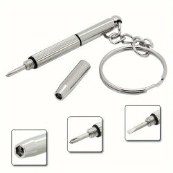 Mini destornilladores para gafas de mano, kits de reparación de gafas 3 en 1, juego de destornilladores multifunción para gafas de sol y reloj con llavero