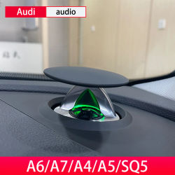 Altavoz de Audio de elevación LED para Audi A6, C8, C7, A4, B9, RS5, RS4, Q5, Q7, A7, Tweeter con luz ambiental, actualización de centro de tablero de elevación