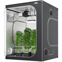 Tienda de cultivo SucceBuy, tienda de cultivo hidropónica Mylar 2000D altamente reflectante con ventana de observación, bolsa de herramientas para cultivo de plantas de interior