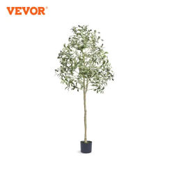 SucceBuy Olivo Artificial de 4/5/6 pies de alto, planta sintética, Material PE seguro, protección de inclinación antimunta, árbol de bajo mantenimiento para el hogar