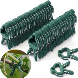 Clips fijos para plantas de 20 piezas, soporte reutilizable para invernadero de jardín para plantas fijas, soporte para tallo de plántulas de flores de vid, suministros de jardín