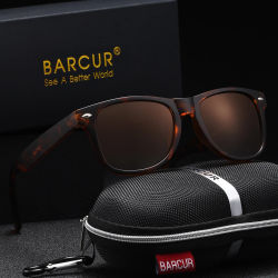 BARCUR Sports UV400 Gafas de sol polarizadas para hombre Durable y simple PC Marco ovalado Regalo Preferido Gafas de sol para mujer