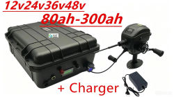 Batería Lifepo4 Impermeable de 24V 36V con BMS 100Ah-200Ah para Motor de Arrastre, Barco, RV - Incluye Cargador