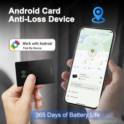 Cartera Tarjeta antipérdida Google GPS Seguimiento Android Etiqueta de ubicación inteligente con Google Find Hub Tracker Cargador inalámbrico Buscador de llaves