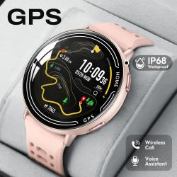 Reloj inteligente con GPS incorporado, llamada Bluetooth, deporte al aire libre, IP68, resistente al agua, 100 + modo deportivo, Monitor de ritmo cardíaco, reloj inteligente de salud para mujer