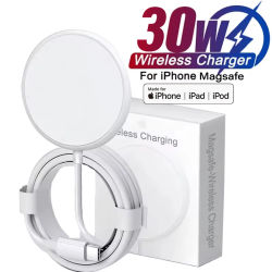 Apple Magsafe Original 30W Cargador Inalámbrico Para el iPhone 11 12 13 14 15 16 Pro Max Mini X XS XR 8 Más Rápido de Carga Magnética