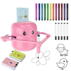 Robot de Dibujo con 100 Tarjetas, Juguete Interactivo con Voz para Niños, Proyector de Dibujo Recargable, Juguete Educativo para Niños