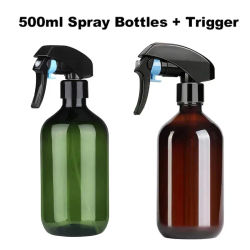 Botella pulverizadora de 500Ml/16,9 onzas, pulverizador de plantas de plástico recargable, se puede utilizar para plantas, detergente, peluquería, jardinería, maquillaje