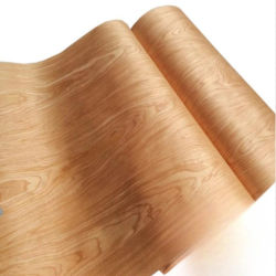 1 rollo de chapa de madera de cerezo Natural para muebles de Audio, silla, Panel decorativo fino hecho a mano, renovación de altavoz de piel