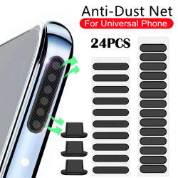 Pegatinas de red universales a prueba de polvo para teléfono, malla de altavoz para iPhone, Samsung, red antipolvo, orificio de sonido, puerto de carga, enchufe de cubierta antipolvo