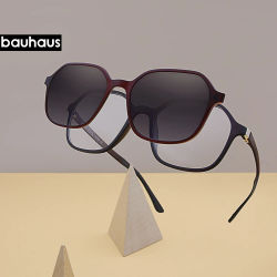 Gafas de Sol Ópticas con Clip Magnético Polarizado de Diseño X3191 para Hombre y Mujer, Gafas de Prescripción para Miopía, Lentes de Sol