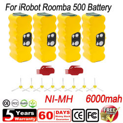 Batería de repuesto NI-MH de 14,4 V y 6000mah para iRobot Roomba 500, 530, 510, 770, 600, 700, 800, 900, aspiradora