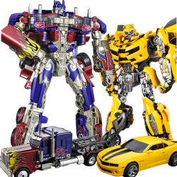 30CM transformación Optimus Prime Bumblebee Megatron negro oro Robot juguete aleación Star Commander camión coche juguete figura de acción regalo