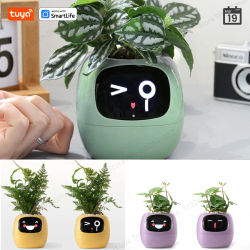 Maceta inteligente Tuya Gen1 Ivy, diversión sin fin con más de 49 expresiones, 7 sensores inteligentes, chips de IA que hacen que el cultivo de plantas sea fácil y divertido