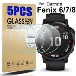 Vidrio templado para Garmin Fenix 8 7S 7X 6 6S 6X Pro Sapphire HD Protectores de pantalla película para Fenix 8 43/47/51mm 7S 7X Smartwatch
