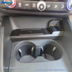 Cargador inalámbrico de coche de 15W para Audi A3 8V S3 2014-2020, soporte de carga para teléfono, soporte móvil de carga rápida, accesorios interiores