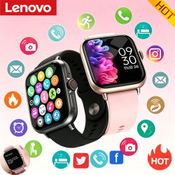 Reloj Inteligente Deportivo Lenovo de 1.83'' Resistente al Agua, Reloj Inteligente para Fitness con Llamadas Inalámbricas, Monitor de Salud para Hombres y Mujeres, Compatible con IOS y Android