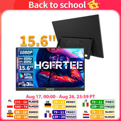 Monitor Portátil HGFRTEE de 15.6 Pulgadas, Pantalla Externa FHD-IPS para Laptop, Pantalla Extendida para Juegos con HDMI Tipo-C