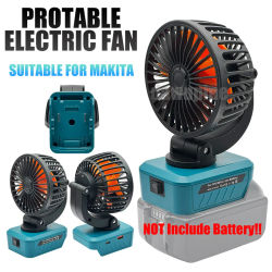 Accesorios de herramientas eléctricas, ventilador eléctrico plegable, cargador de teléfono móvil USB tipo C, Banco de energía para batería de litio Makita de 18V BL1830