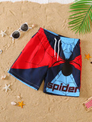 Pantalones cortos de playa con diseño de araña para bebés, pantalones cortos informales de verano para niños, accesorios de ropa para niños pequeños