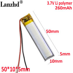 551050 551053 561150 601050 701050 Batería de 260 mAh para Auriculares Bluetooth, Batería LED para Auriculares Bluetooth de Juguete