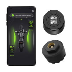 Sistema de Monitoreo de Presión de Neumáticos (TPMS) para Motocicleta, 2 Sensores, Bluetooth 5.0, Probador de Neumáticos para Pit Bike, Kit de Diagnóstico, Accesorios para Moto