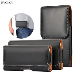 Funda de cuero para cinturón de teléfono, bolsa de cintura de 6,5/5,8/4,7 pulgadas, funda de teléfono Vertical magnética para iPhone 15 XS Max 8 13 Pro, funda con Clip para cinturón