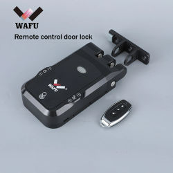 WAFU-cerradura de puerta inteligente con Control remoto, sistema de batería Dual de aleación de Zinc, Invisible, con Bluetooth, Wifi, Tuya