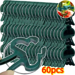 Clips fijos para plantas de jardín, Clip ajustable para tallo de plantas, para verduras, tomates, plantas trepadoras, rama, soporte de vid, 20-60 Uds.