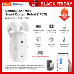Robot de cortina inteligente Tuya (pista de varilla romana), aplicación Bluetooth, Control de corto alcance, interruptor temporizado, extraíble para iniciar, capacidad de carga de 8KG
