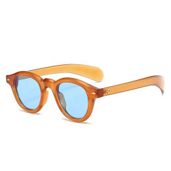 Gafas de sol ovaladas con estampado de leopardo a la moda europea y americana, gafas Retro con tachuelas de arroz, gafas de sol versátiles para hombres y mujeres