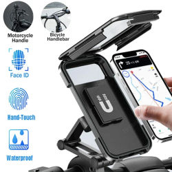 Soporte para Teléfono de Motocicleta de 6.7 Pulgadas con Rotación de 360 Grados para Teléfonos Inteligentes, Soporte Impermeable para Motocicletas y Bicicletas