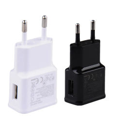 Adaptador de enchufe europeo, cargador USB Dual de 5V, cargadores universales para teléfono móvil, adaptador de cargador de pared de viaje para iPhone, Samsung, Xiaomi, Huawei