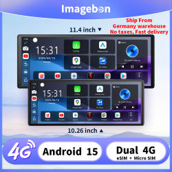 Imagebon 4G LTE Android 15 Dashcam 8 Núcleos Inalámbrico CarPlay Android Auto Pantalla IA GPS Monitor de Estacionamiento Cámara de Espejo Retrovisor