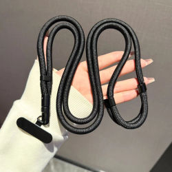 Correa ajustable para teléfono móvil, cordón cruzado para teléfono, cuerda para el cuello con parche para iPhone, correa de cordón colgante para teléfono móvil