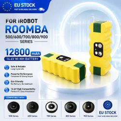 Batería Recargable de Alta Capacidad de 12800mAh para Reemplazo de Aspiradora Robótica, Batería de Energía Ni-MH de 14.4V Compatible con Modelos de las Series 500 600 700 800 900, Larga Vida Útil,