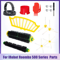 Para iRobot Roomba serie 500 555 560 561 562 563 570 581 accesorios para aspiradoras filtro Hepa piezas de rueda de cepillo principal/lateral