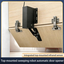 Abrepuertas Automático de Montaje Superior para Robot Aspirador con Sensor Infrarrojo Inteligente y Barra Telescópica Eléctrica para Uso Doméstico