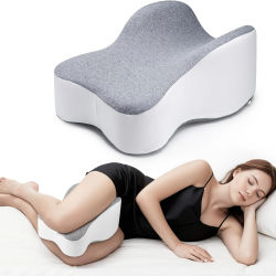 Almohada grande para piernas y rodillas de espuma viscoelástica para dormir lateral - Almohada entre piernas para ciática, espalda, HIPS, rodillas, molestias en las articulaciones