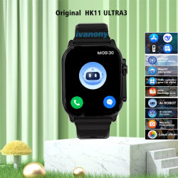 Reloj inteligente HK11 Ultra3, recordatorio de horario, compatible con auriculares TWS, conectar red compartido, Robot AI, despertador de voz sin conexión, reloj inteligente