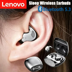 Auriculares Bluetooth Deportivos Inalámbricos Lenovo, Ultrafinos, TWS, Doble Auricular, Mini Auriculares Intrauditivos para Dormir, Llamadas sin Dolor, Cancelación de Ruido