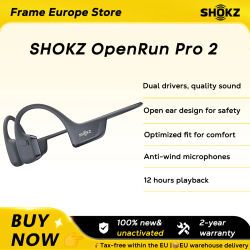 Nuevos Auriculares Deportivos SHOKZ OpenRun Pro 2 S820 con Conducción Ósea, Bluetooth 5.3 Inalámbrico, Resistentes al Agua IP55, Batería de 12h