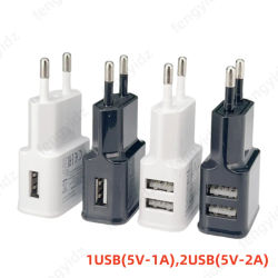 Adaptador de Alimentación Universal de 5V, Cargador de Teléfono USB Doble, Adaptador de Corriente AC DC 5V para Teléfonos Android ﻿