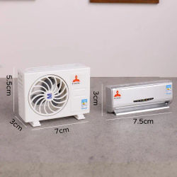 Aire acondicionado/aire acondicionado en miniatura para casa de muñecas 1:12, muebles de unidad para exteriores, modelo de decoración para el hogar, accesorios para casa de muñecas de juguete